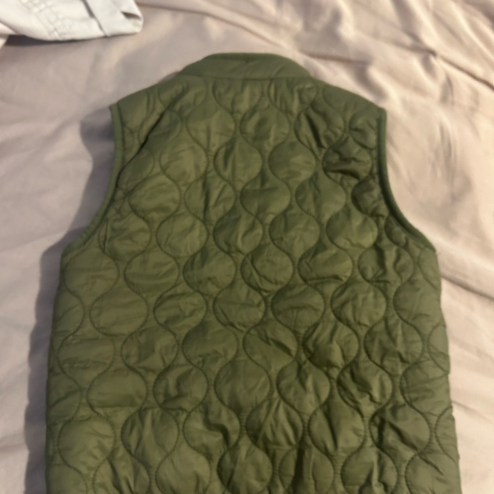 Baby GAP 18-24 Months Green Lined Sherpa Vest - Picture 3 of 5